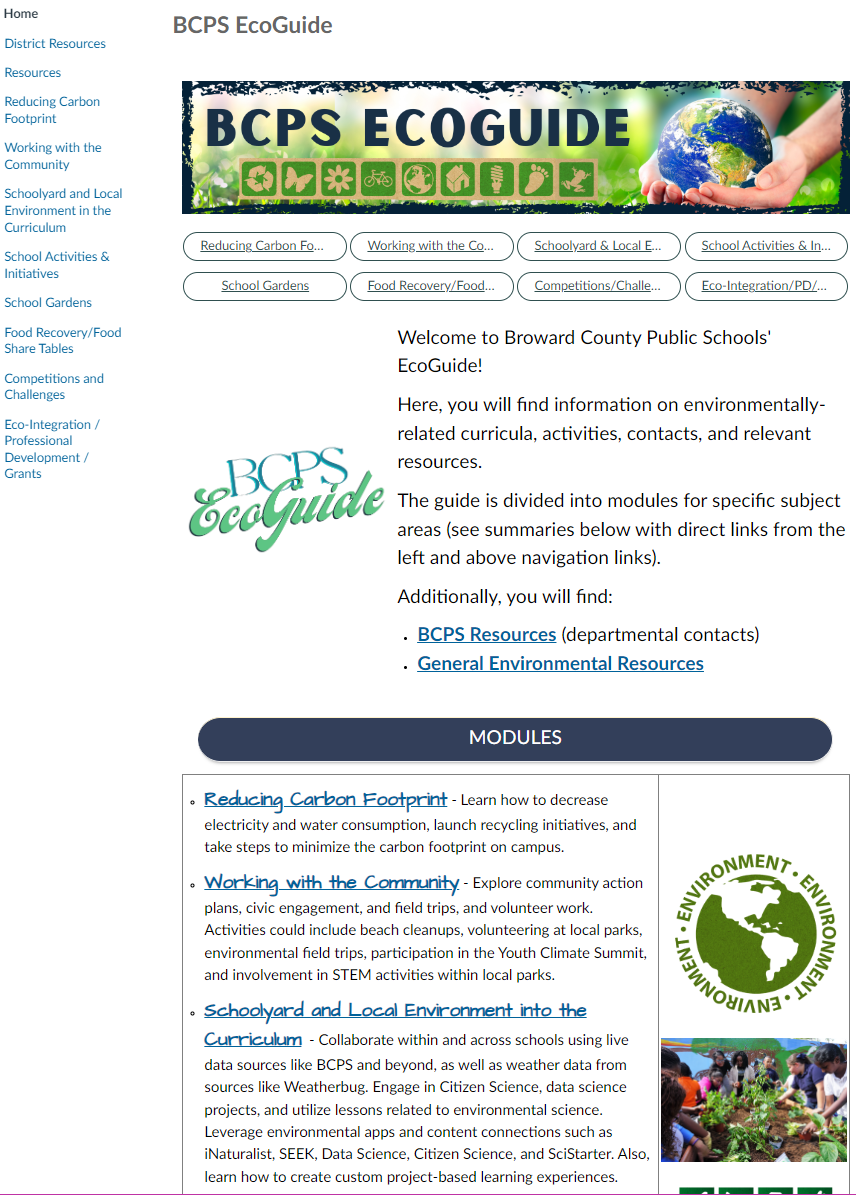 BCPS EcoGuide Canvas image
